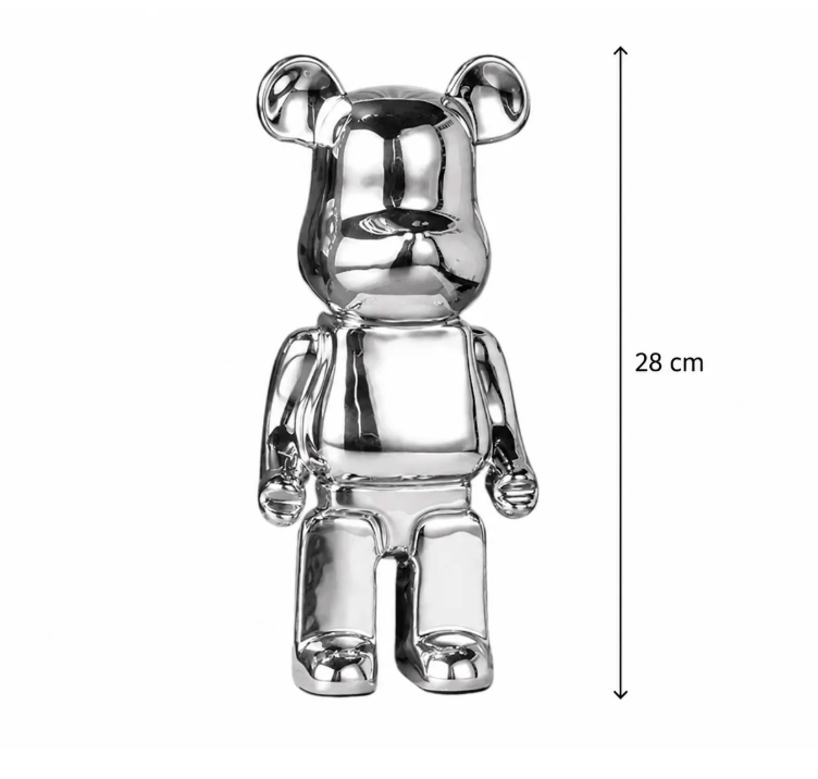 Abstract Bear Sculpture | Modern Resin Animal Statue for Home Decor