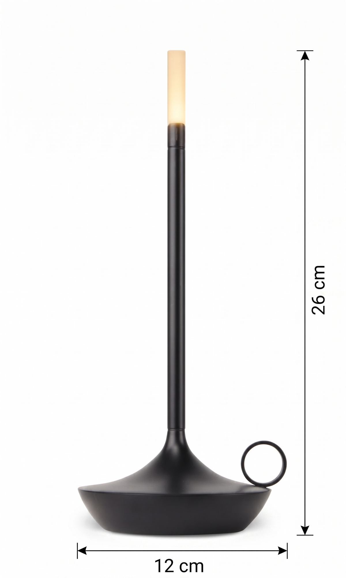 Sol Candlestick Cordless Table Lamp | Retro Rechargeable LED Bedside Night Light