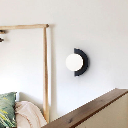 Sol Aurora Half Moon Wall Light | Modern Backlit LED Crescent Sconce for Living Room
