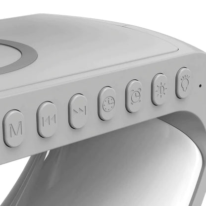 Sol 3-in-1 Bluetooth Alarm Clock | Wireless Charger & LED Nightstand Speaker