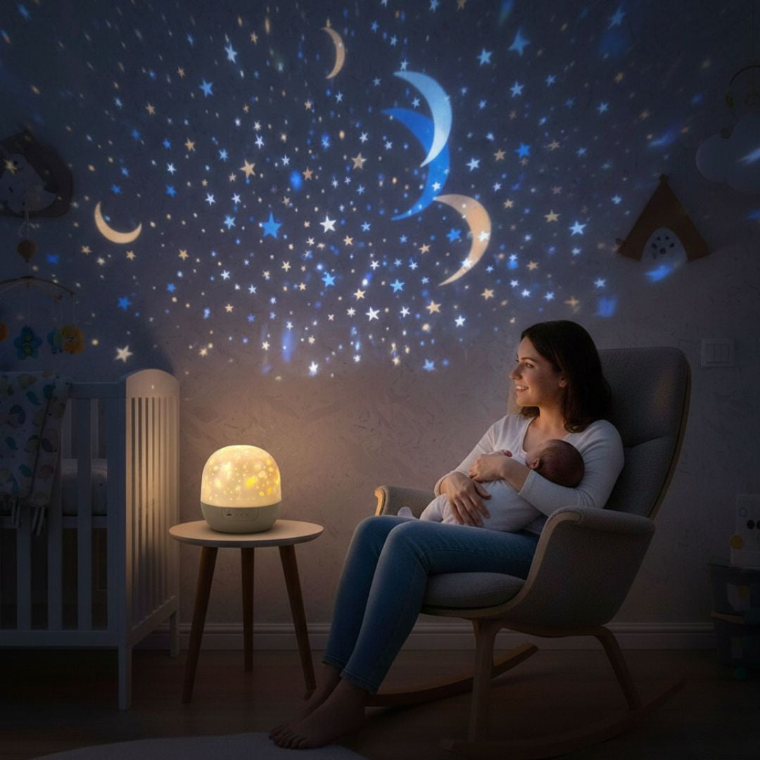 Sol Rotating Star Projector Night Light | 360° Rotating LED Galaxy Lamp for Kids Bedroom
