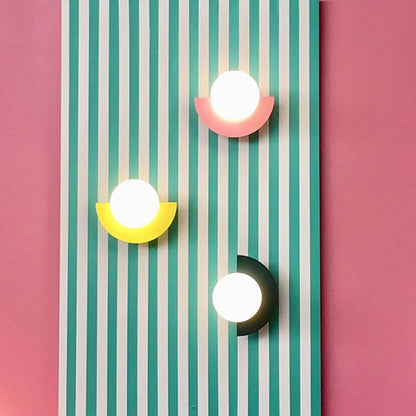 Sol Aurora Half Moon Wall Light | Modern Backlit LED Crescent Sconce for Living Room