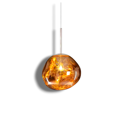 Sol Molten Lava Pendant Light | Modern Irregular Glass Ceiling Lamp for Dining Room