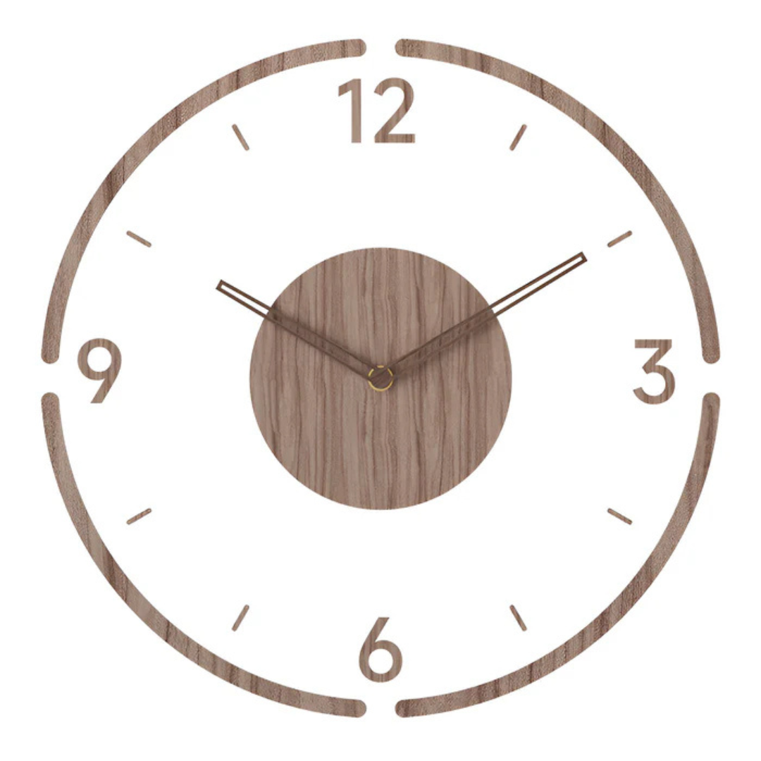 Sol Nordic Silent Wall Clock | Modern Minimalist Quartz Wall Clock for Living Room