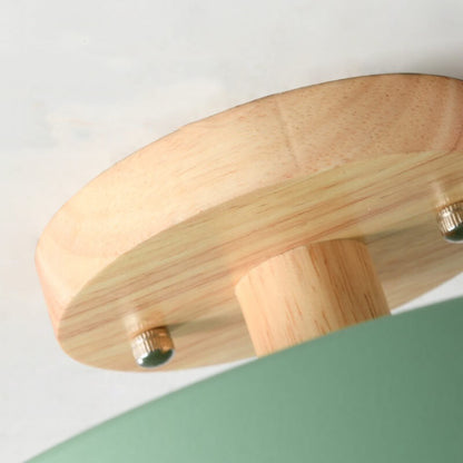 Sol Nordic Round Wood Ceiling Light | Ultra-Thin Modern LED Flush Mount Lamp