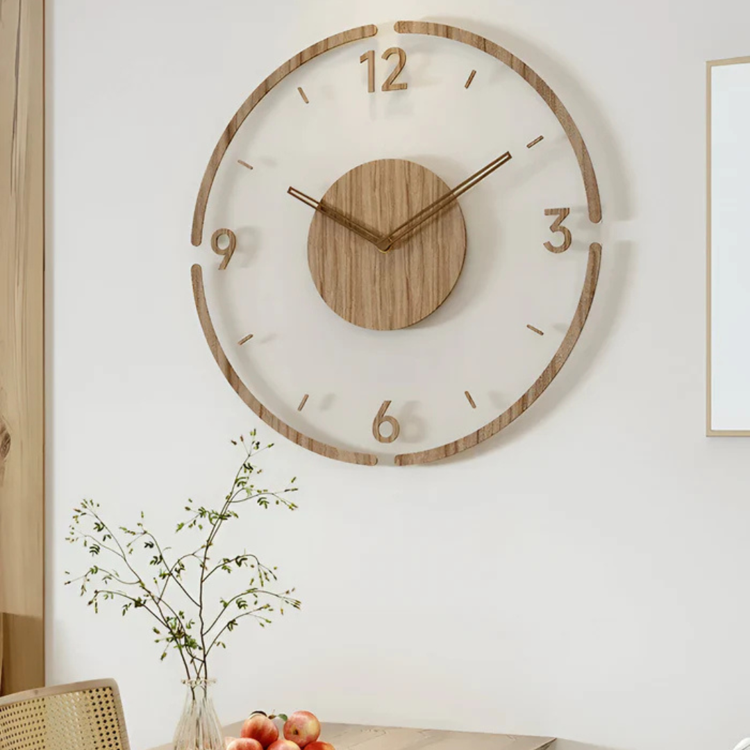 Sol Nordic Silent Wall Clock | Modern Minimalist Quartz Wall Clock for Living Room