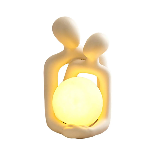 Sol Abstract Couple Statue Night Lamp | Romantic LED Bedside Figurine Light