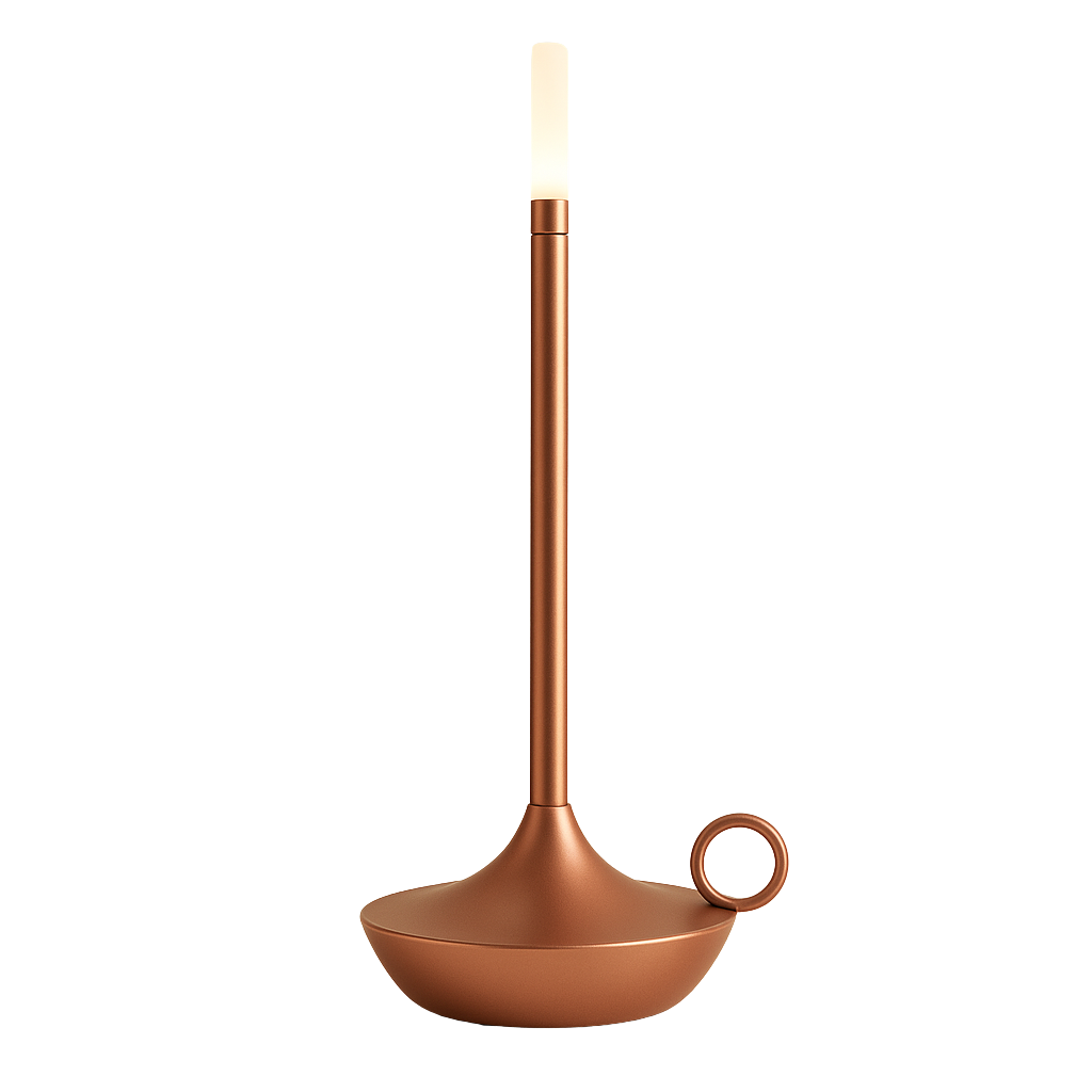 Sol Candlestick Cordless Table Lamp | Retro Rechargeable LED Bedside Night Light