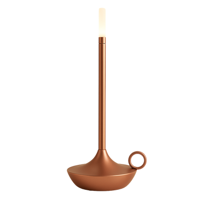 Sol Candlestick Cordless Table Lamp | Retro Rechargeable LED Bedside Night Light