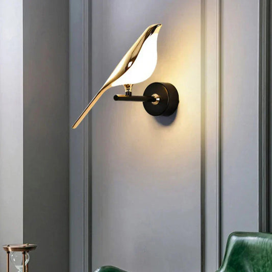 Sol Origami Bird LED Wall Light | Modern Nordic Perched Bird Sconce for Living Room