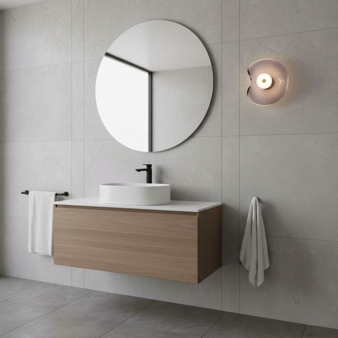 Sol Fluted Glass Wall Light | Modern Ribbed LED Sconce for Living Room