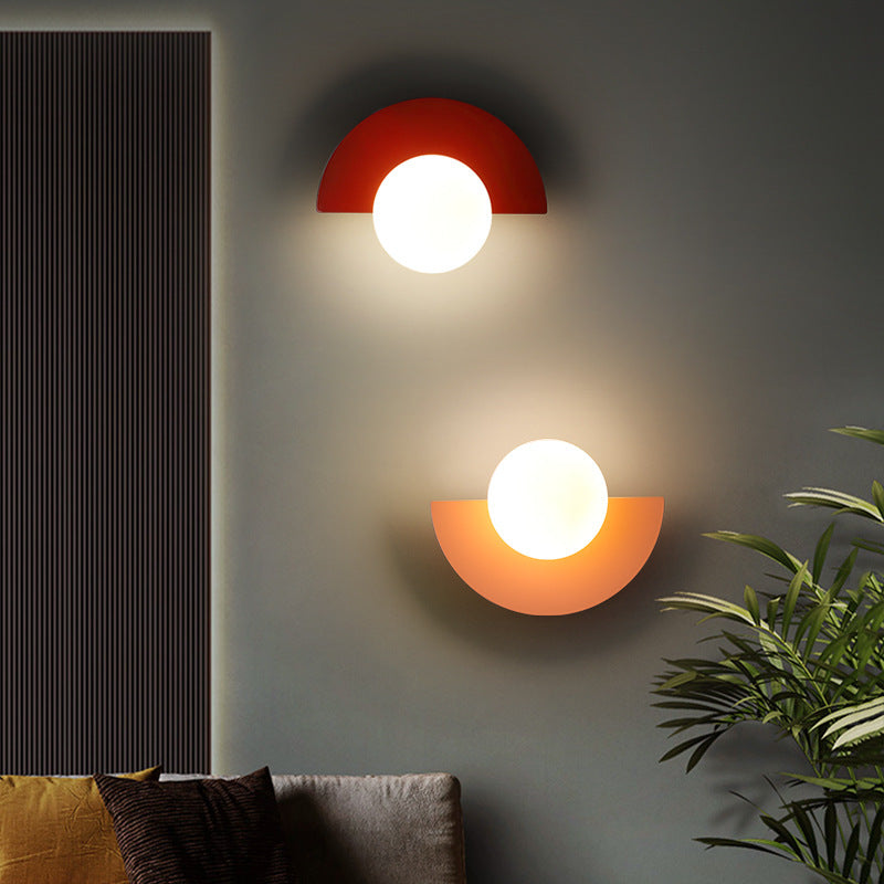Sol Aurora Half Moon Wall Light | Modern Backlit LED Crescent Sconce for Living Room