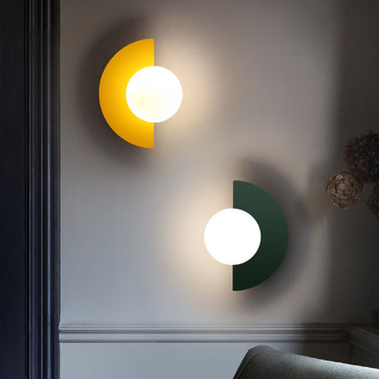 Sol Aurora Half Moon Wall Light | Modern Backlit LED Crescent Sconce for Living Room