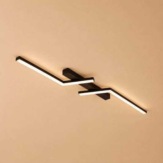 Linear LED Ceiling Light | Minimalist Modern Flush Mount Lamp for Living Room