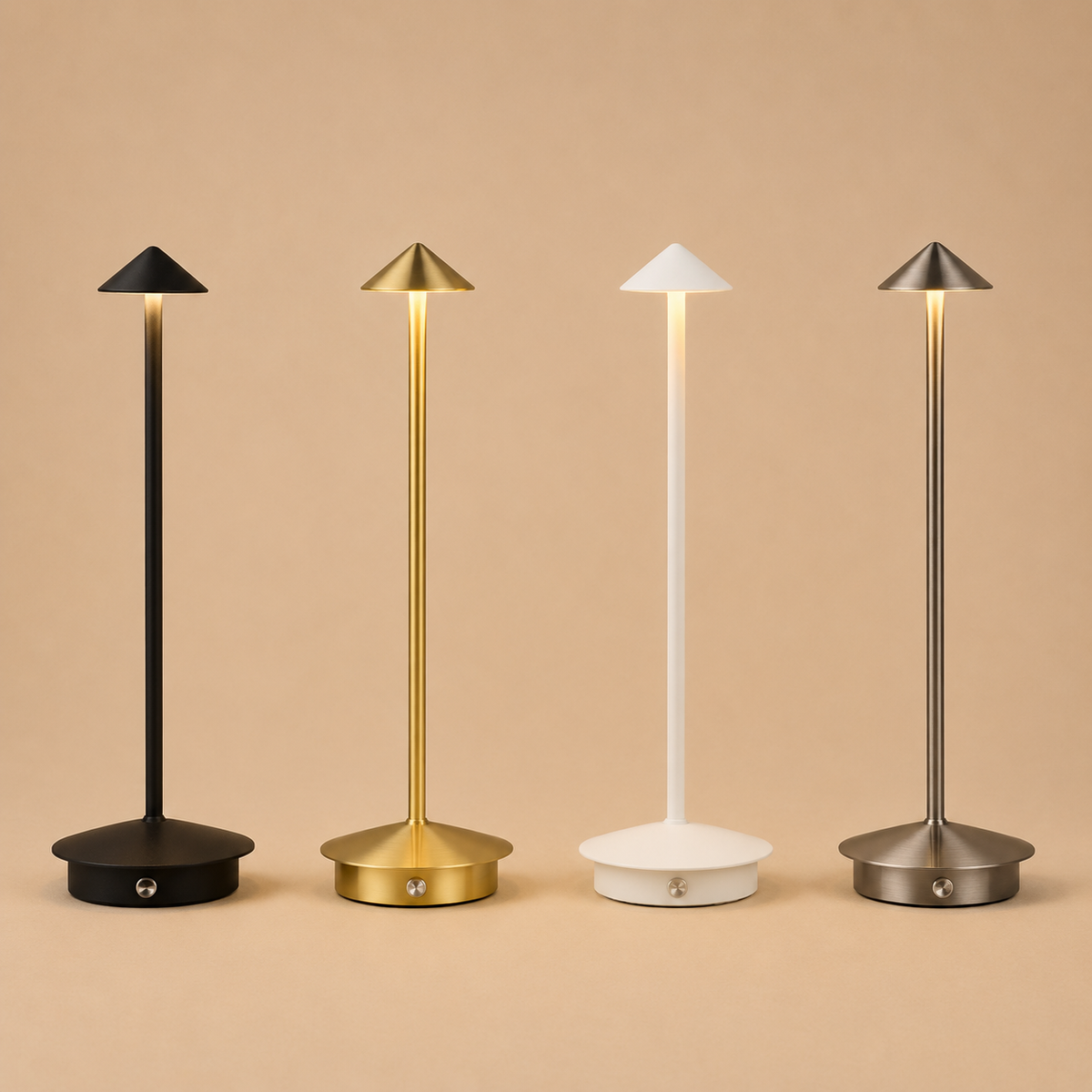 Sol Crystal Column Table Lamp | Modern Dimmable LED Bedside Night Light