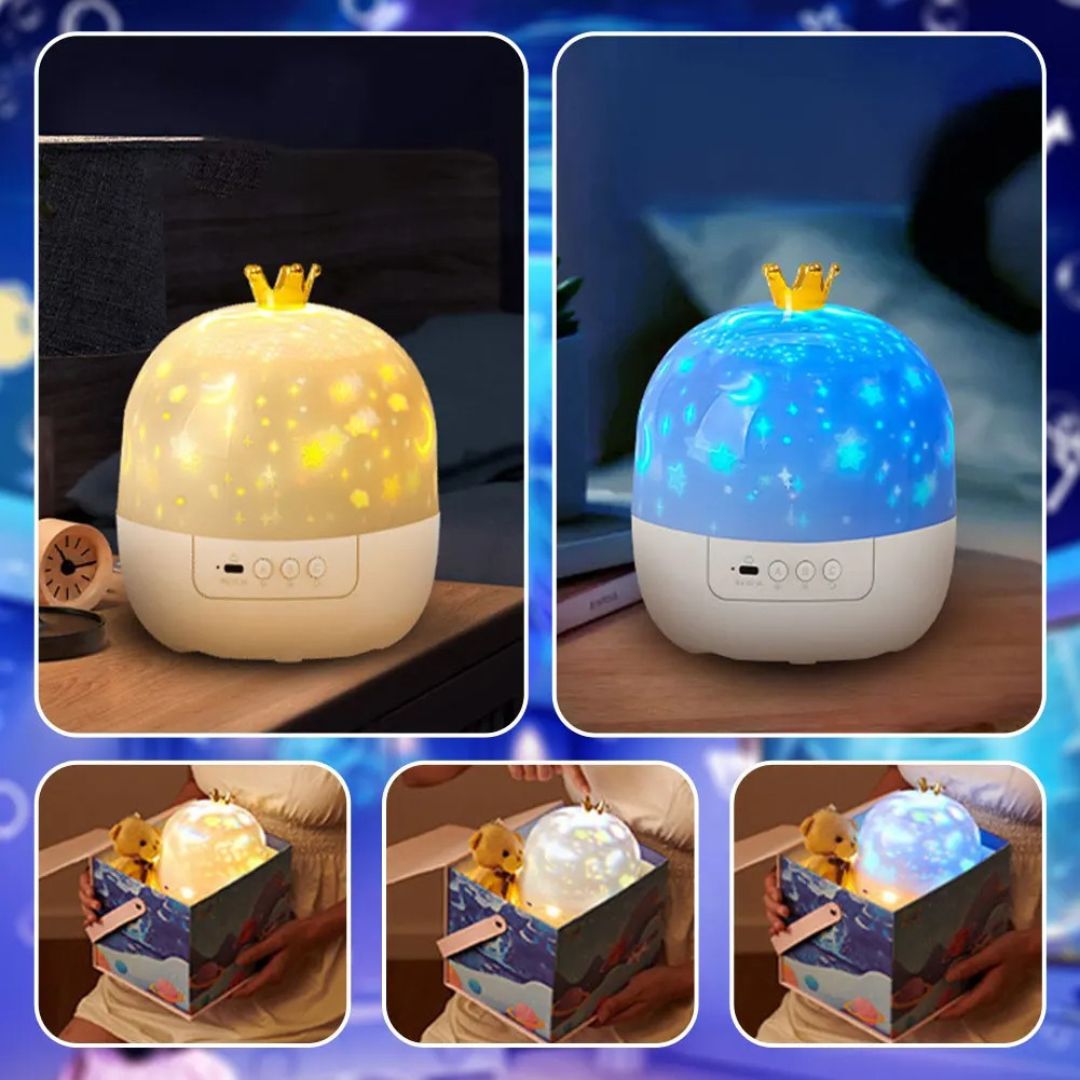 Sol Rotating Star Projector Night Light | 360° Rotating LED Galaxy Lamp for Kids Bedroom