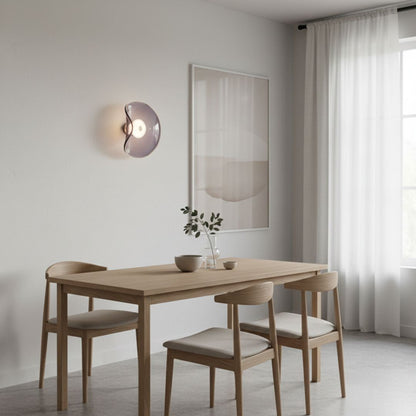 Sol Fluted Glass Wall Light | Modern Ribbed LED Sconce for Living Room
