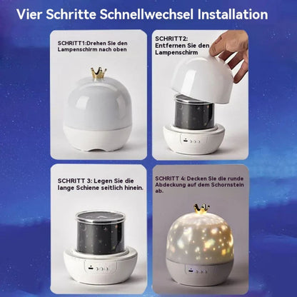 Sol Rotating Star Projector Night Light | 360° Rotating LED Galaxy Lamp for Kids Bedroom