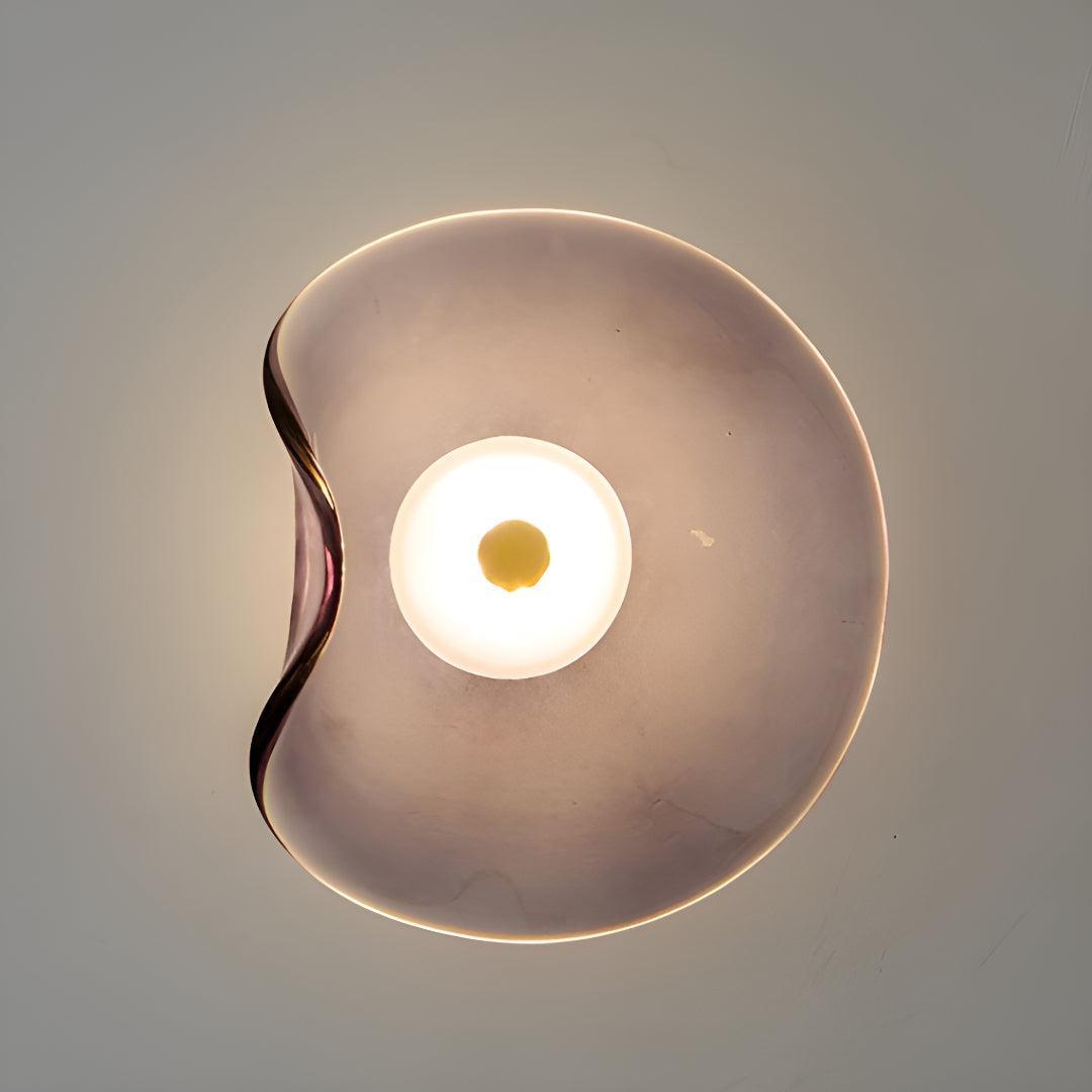 Sol Fluted Glass Wall Light | Modern Ribbed LED Sconce for Living Room