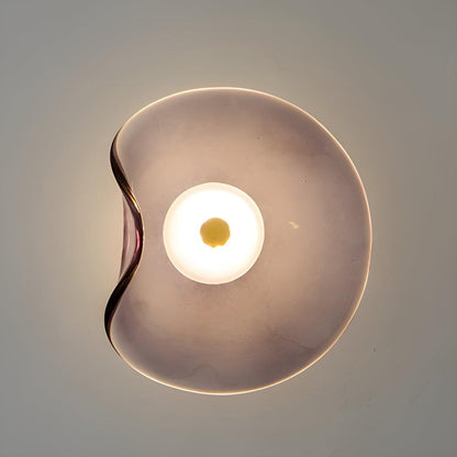 Sol Fluted Glass Wall Light | Modern Ribbed LED Sconce for Living Room