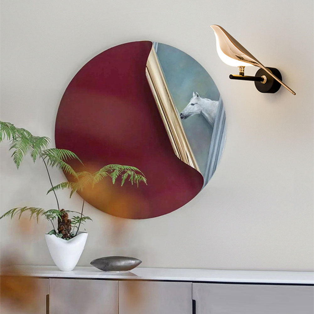 Sol Origami Bird LED Wall Light | Modern Nordic Perched Bird Sconce for Living Room