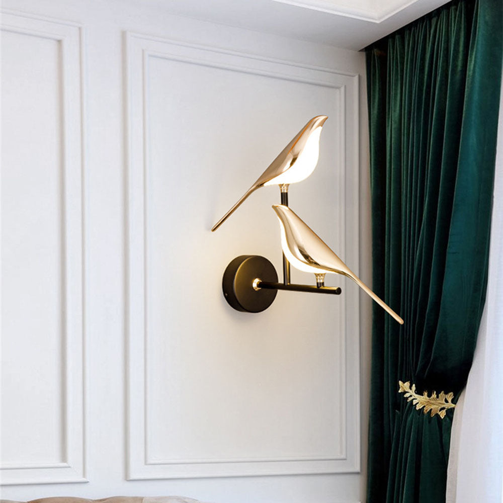 Sol Origami Bird LED Wall Light | Modern Nordic Perched Bird Sconce for Living Room