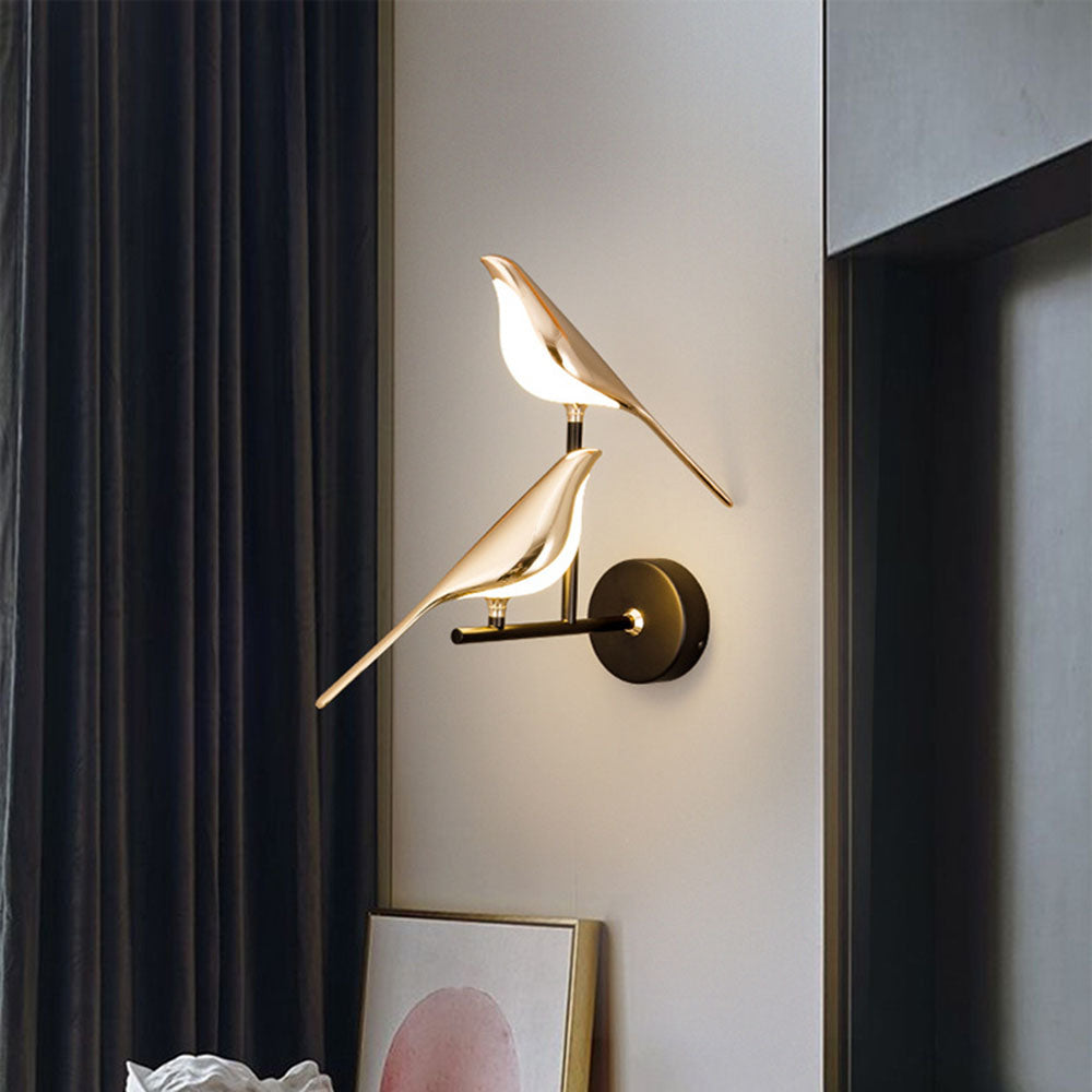 Sol Origami Bird LED Wall Light | Modern Nordic Perched Bird Sconce for Living Room