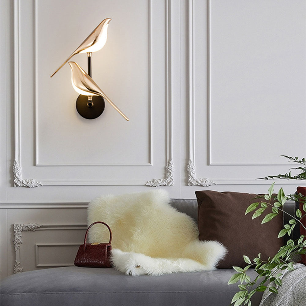 Sol Origami Bird LED Wall Light | Modern Nordic Perched Bird Sconce for Living Room