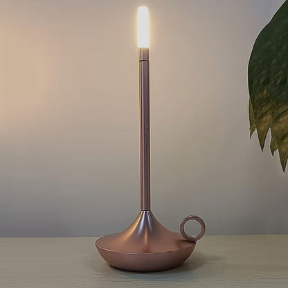 Sol Candlestick Cordless Table Lamp | Retro Rechargeable LED Bedside Night Light