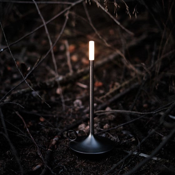 Sol Candlestick Cordless Table Lamp | Retro Rechargeable LED Bedside Night Light