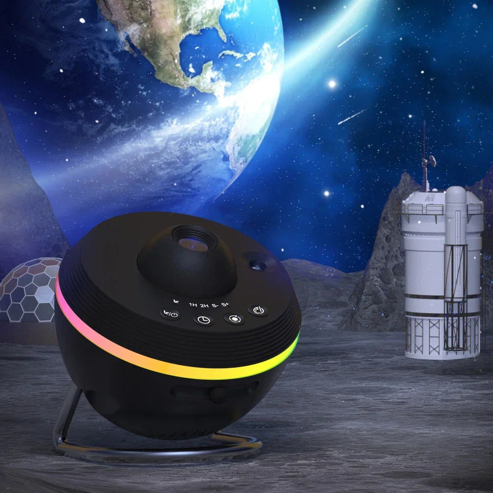 Sol Astronaut Galaxy Star Projector Lamp | 360° Magnetic Nebula Night Light with Remote