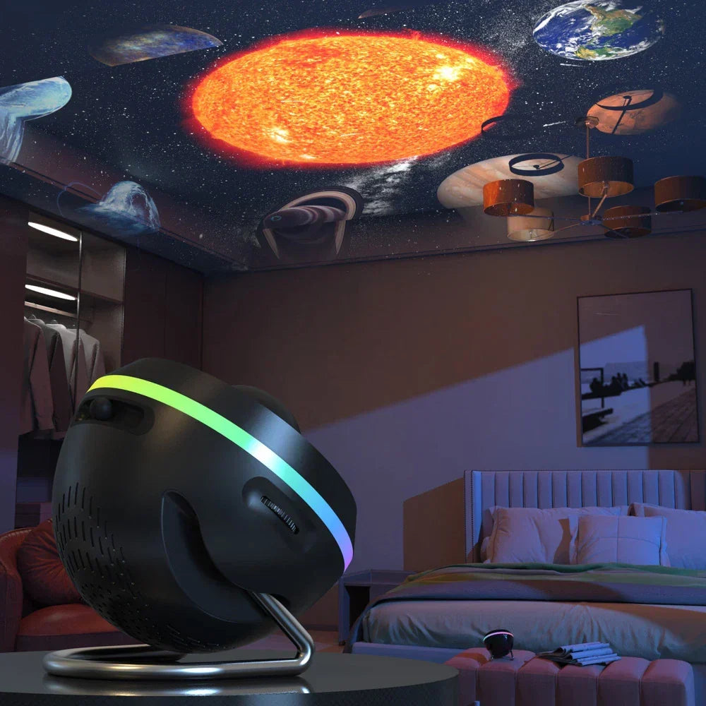 Sol Astronaut Galaxy Star Projector Lamp | 360° Magnetic Nebula Night Light with Remote