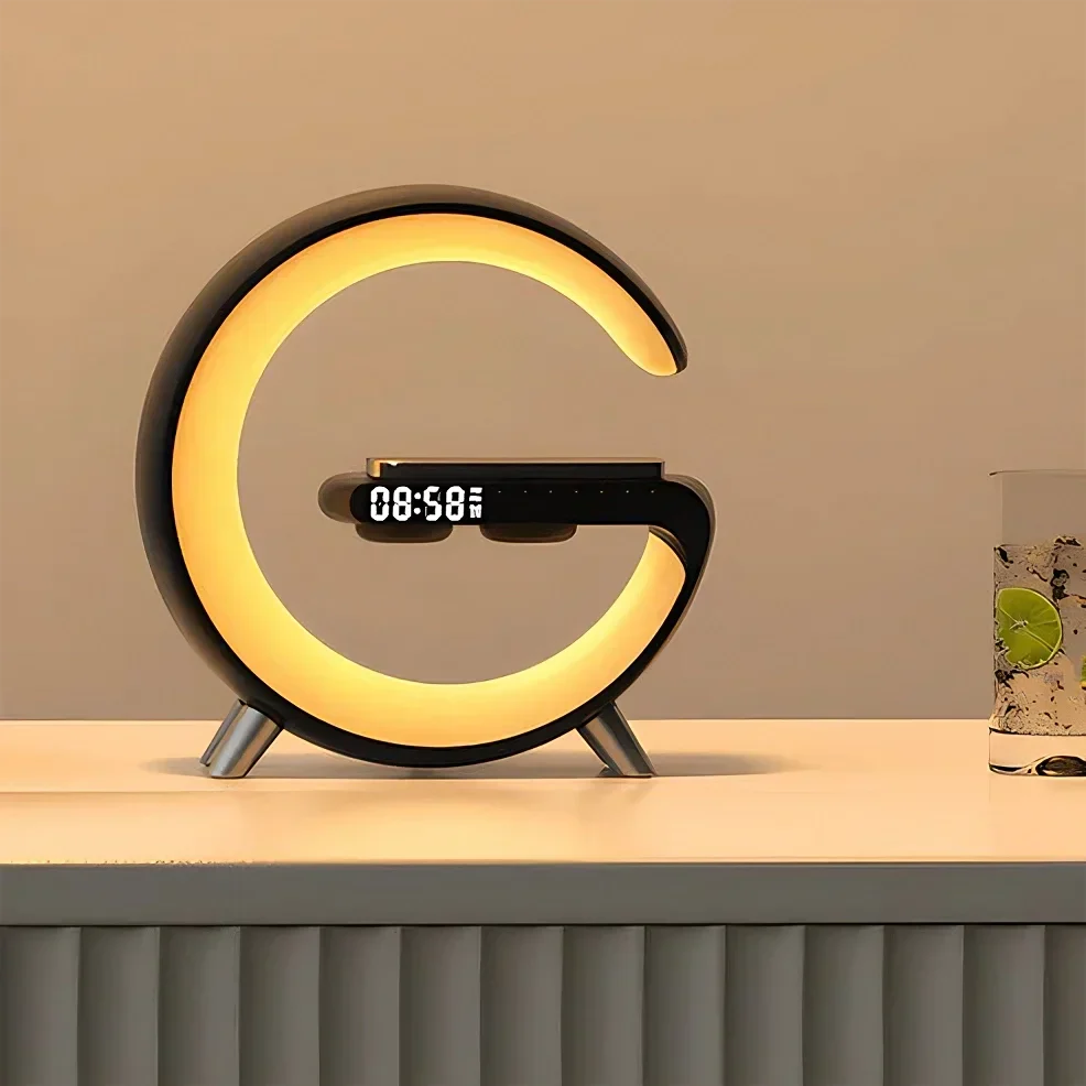 Sol 3-in-1 Bluetooth Alarm Clock | Wireless Charger & LED Nightstand Speaker