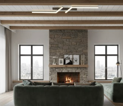Linear LED Ceiling Light | Minimalist Modern Flush Mount Lamp for Living Room
