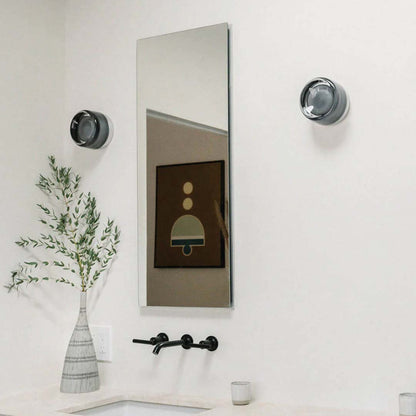 Sol Dimple Aura Glass Wall Light | Modern Ripple Halo Sconce for Living Room