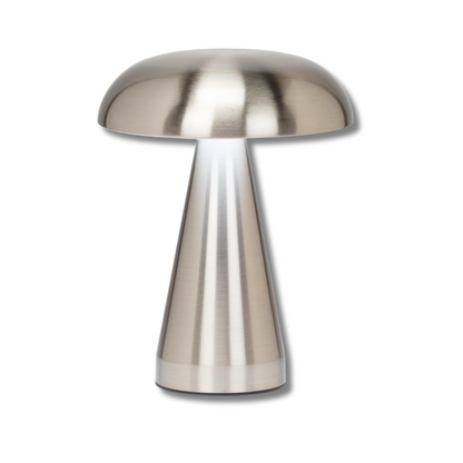 Luna Modern Brass Mushroom Lamp | Rechargeable USB Table Lamp for Living Room
