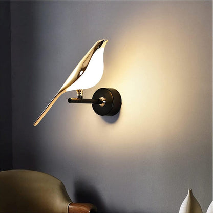 Sol Origami Bird LED Wall Light | Modern Nordic Perched Bird Sconce for Living Room