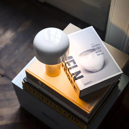 Sol Cordless Metal Mushroom Table Lamp | Rechargeable Dimmable Bedside Night Light