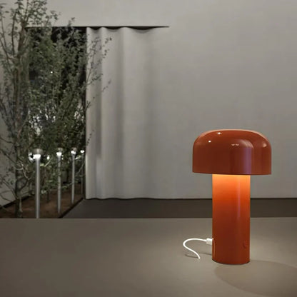 Sol Cordless Metal Mushroom Table Lamp | Rechargeable Dimmable Bedside Night Light
