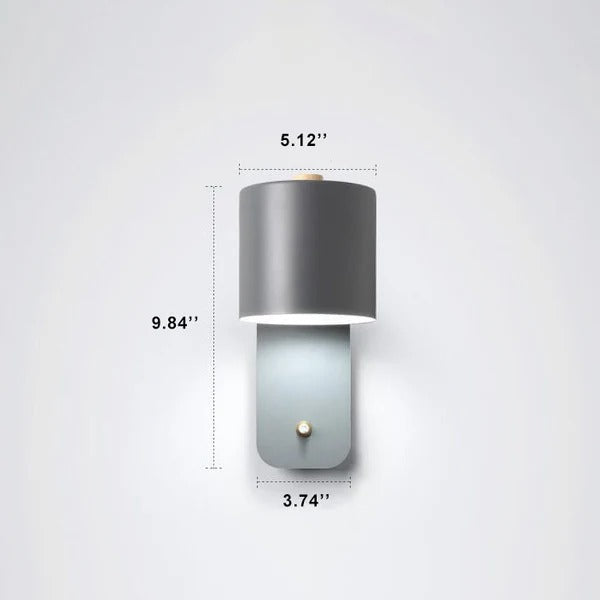 Macaron Nordic Wood Wall Light | Adjustable Bedside Lamp for Bedroom