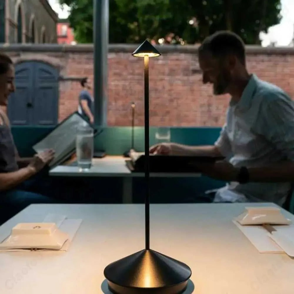 Sol Crystal Column Table Lamp | Modern Dimmable LED Bedside Night Light