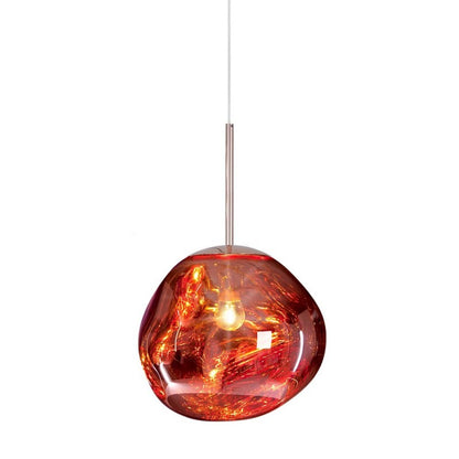 Sol Molten Lava Pendant Light | Modern Irregular Glass Ceiling Lamp for Dining Room