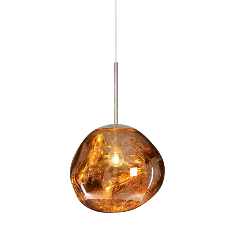 Sol Molten Lava Pendant Light | Modern Irregular Glass Ceiling Lamp for Dining Room