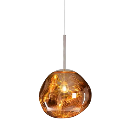 Sol Molten Lava Pendant Light | Modern Irregular Glass Ceiling Lamp for Dining Room