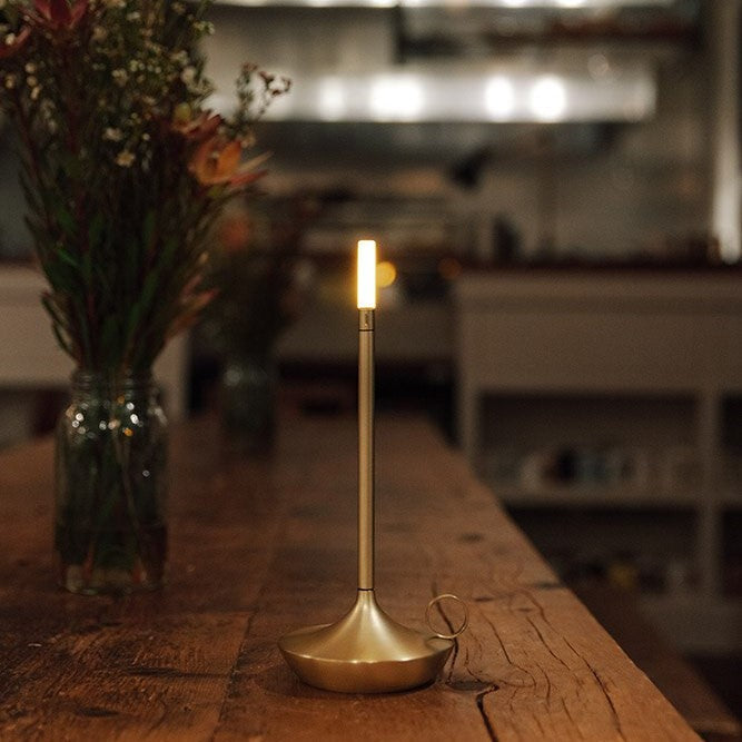 Sol Candlestick Cordless Table Lamp | Retro Rechargeable LED Bedside Night Light