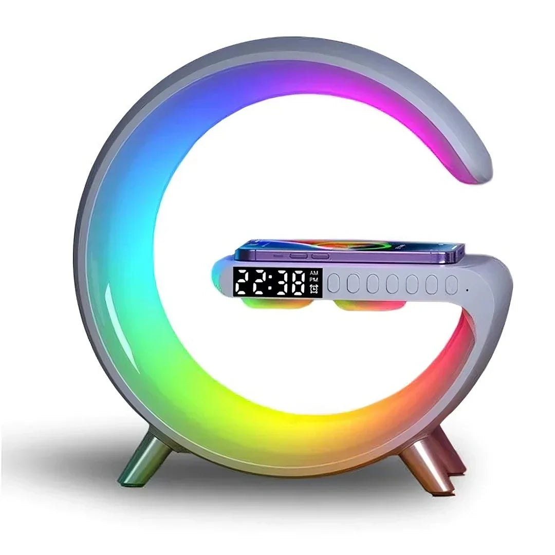 Sol 3-in-1 Bluetooth Alarm Clock | Wireless Charger & LED Nightstand Speaker