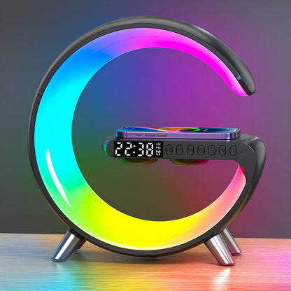 Sol 3-in-1 Bluetooth Alarm Clock | Wireless Charger & LED Nightstand Speaker
